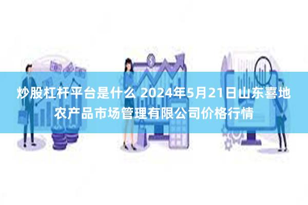 炒股杠杆平台是什么 2024年5月21日山东喜地农产品市场管理有限公司价格行情