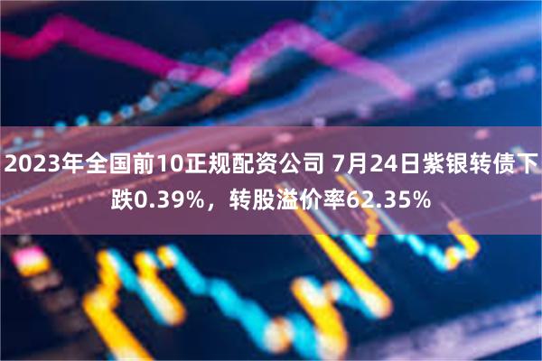 2023年全国前10正规配资公司 7月24日紫银转债下跌0.39%，转股溢价率62.35%