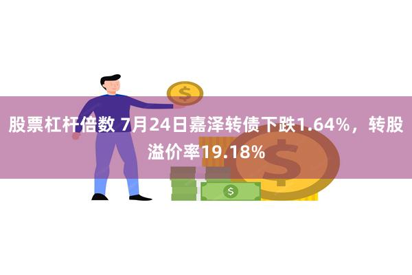 股票杠杆倍数 7月24日嘉泽转债下跌1.64%，转股溢价率19.18%