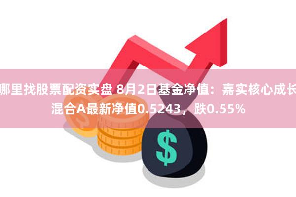 哪里找股票配资实盘 8月2日基金净值：嘉实核心成长混合A最新净值0.5243，跌0.55%