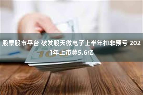 股票股市平台 破发股天微电子上半年扣非预亏 2021年上市募5.6亿