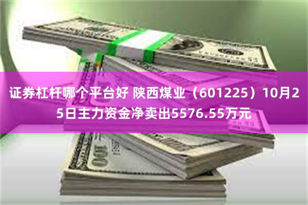 证券杠杆哪个平台好 陕西煤业（601225）10月25日主力资金净卖出5576.55万元