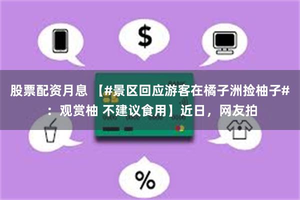 股票配资月息 【#景区回应游客在橘子洲捡柚子# ：观赏柚 不建议食用】近日，网友拍